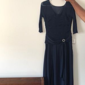 Navy blue mother of the bride dress